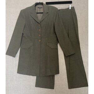 Vintage Regine Suit Women’s 12 Jacket and Pants Green Two Piece